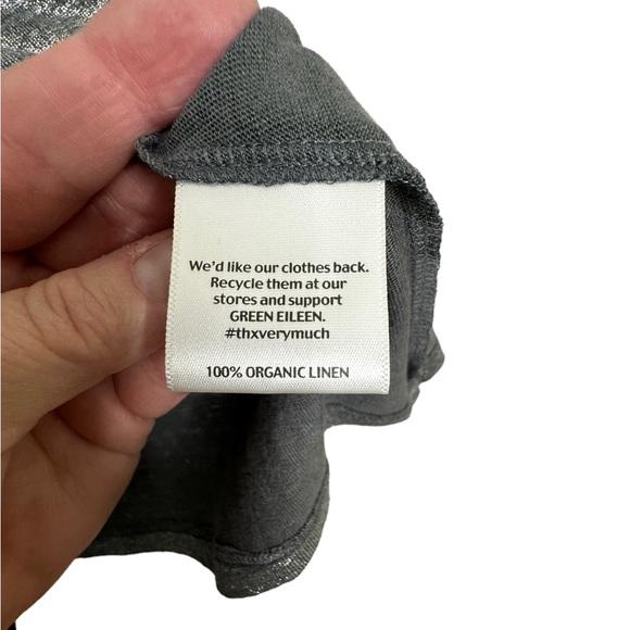 Eileen Fisher Organic Linen Silver Metallic Shimmer Tank, EUC, Size, 1, no flaws - Picture 4 of 8